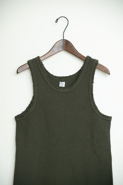 strong waffle sleeveless dress