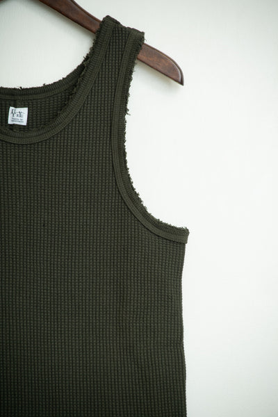 strong waffle sleeveless dress