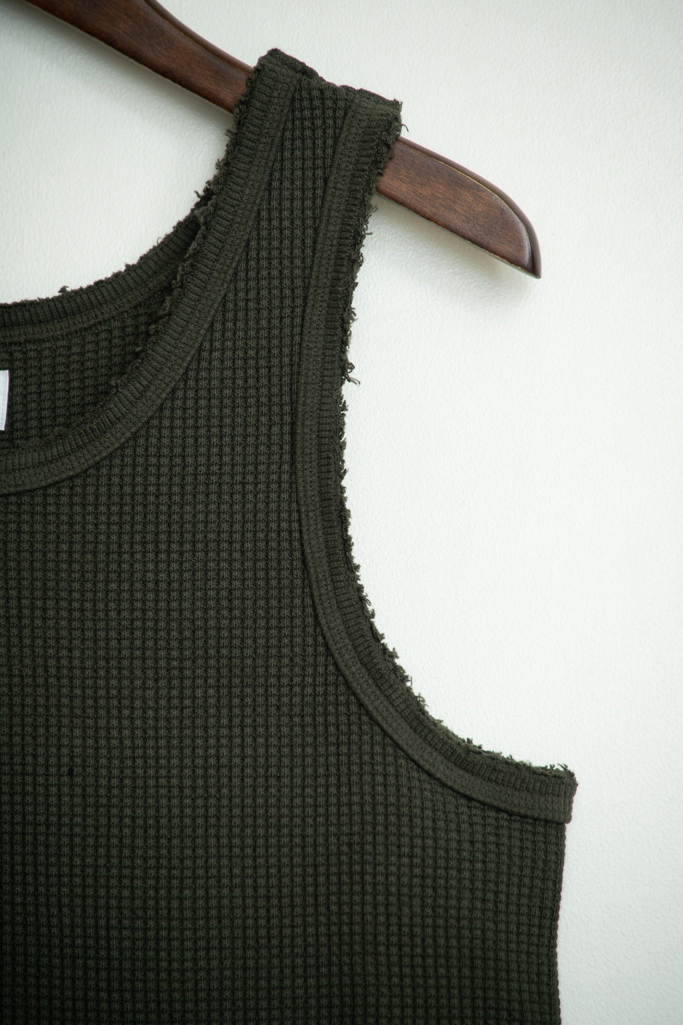strong waffle sleeveless dress