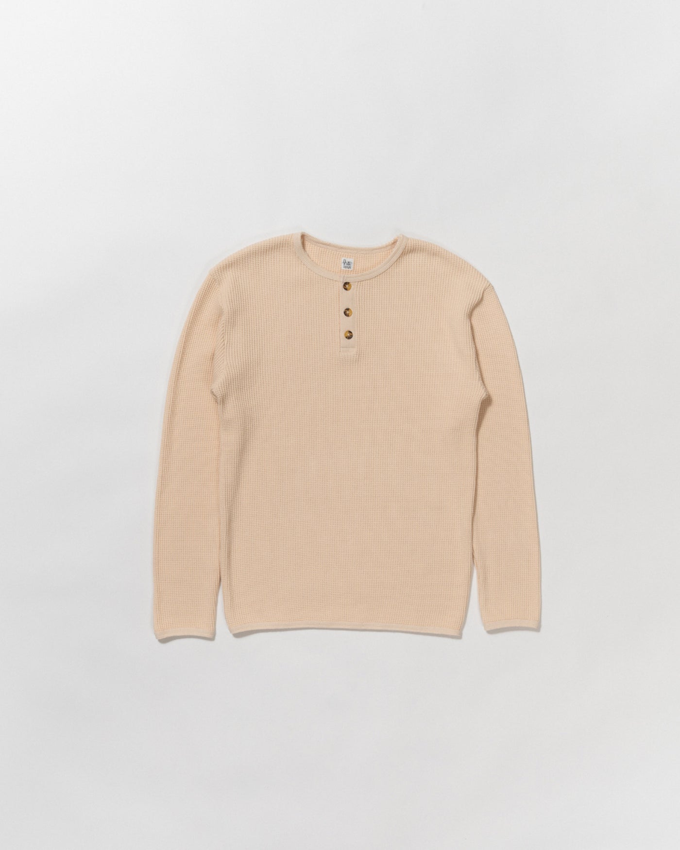 strong waffle henley neck shirt