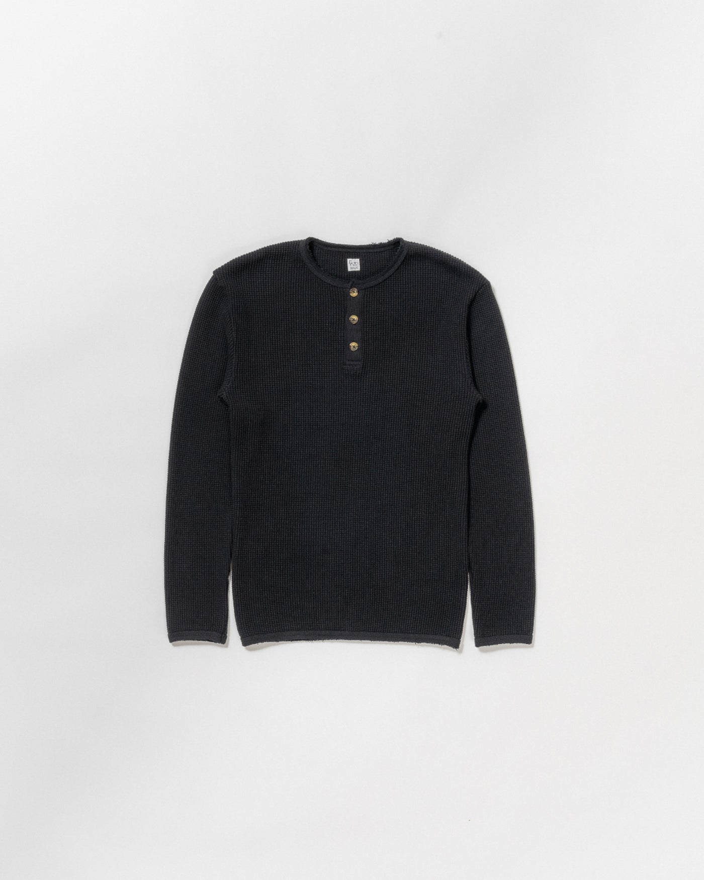 strong waffle henley neck shirt