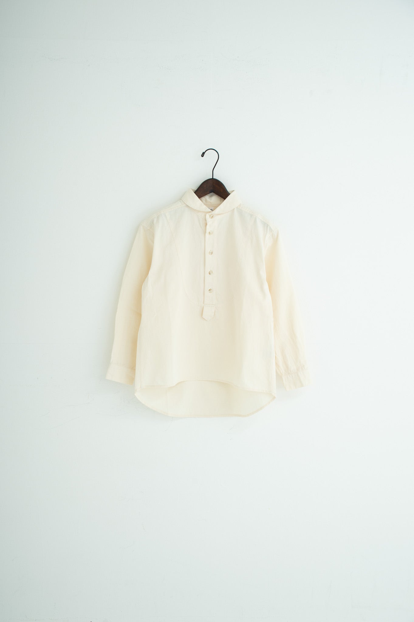 shawl collar bosom shirt Ivory