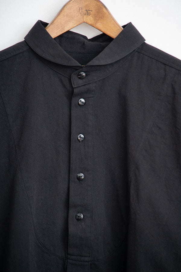 shawl collar over bosom shirt