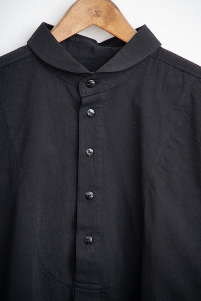 shawl collar over bosom shirt