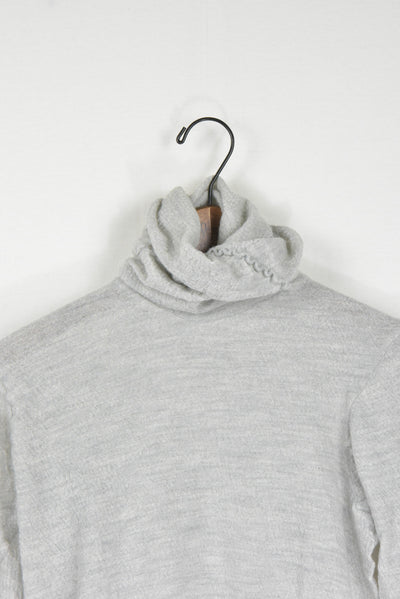 washable wool gauze t-neck knit