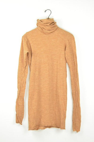 washable wool gauze t-neck knit