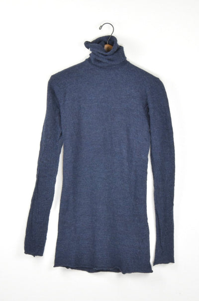 washable wool gauze t-neck knit