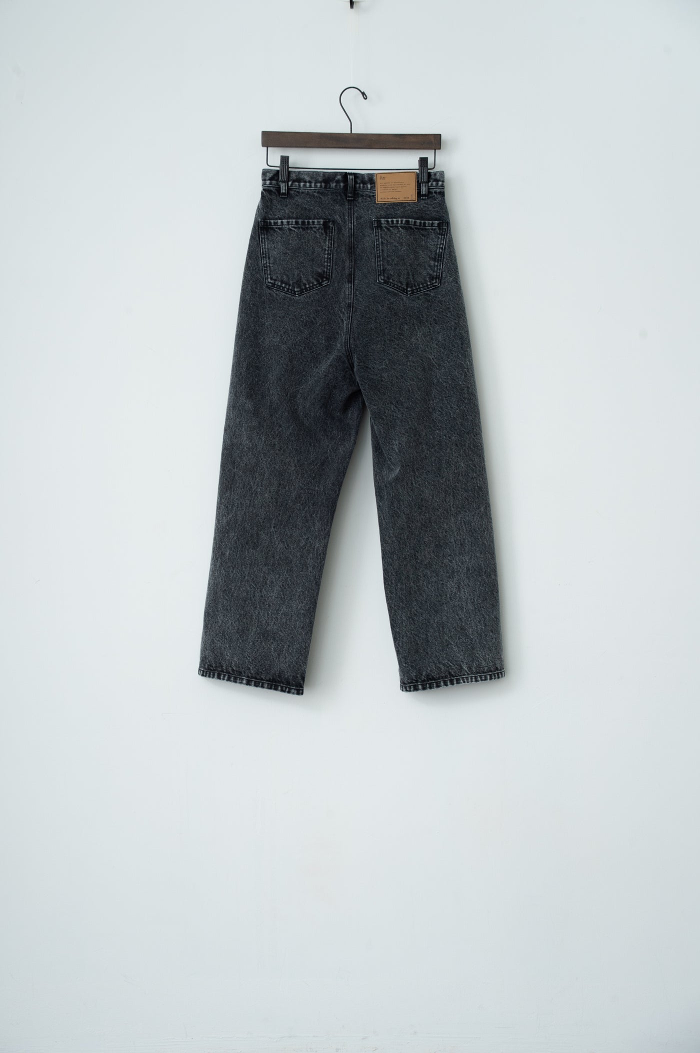 denim two-tuck slacks