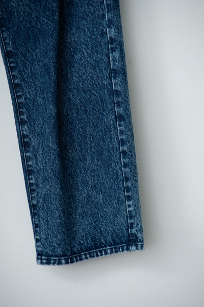 denim two-tuck slacks