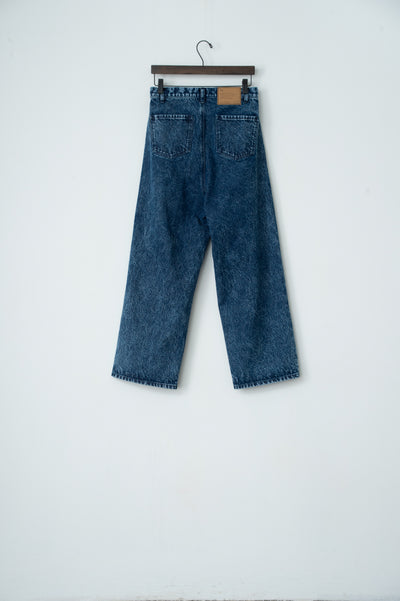 denim two-tuck slacks