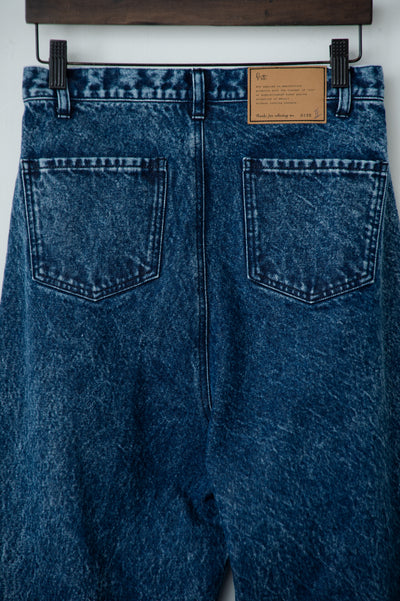 denim two-tuck slacks