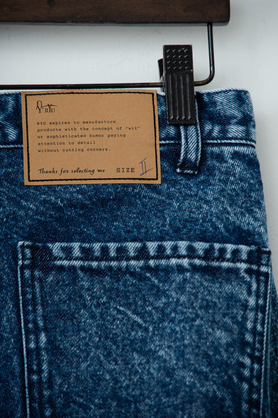 denim two-tuck slacks