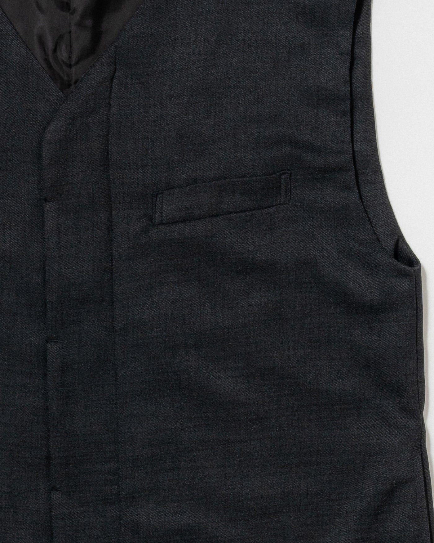dry slub twill long gilet