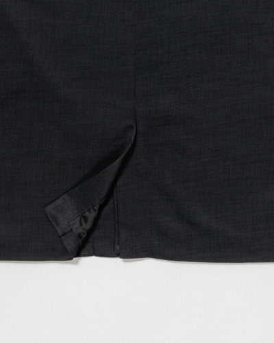 dry slub twill long gilet