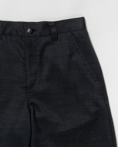 dry slub twill wide full-length pants