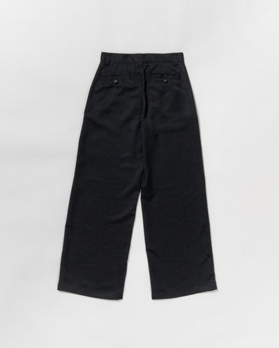 dry slub twill wide full-length pants