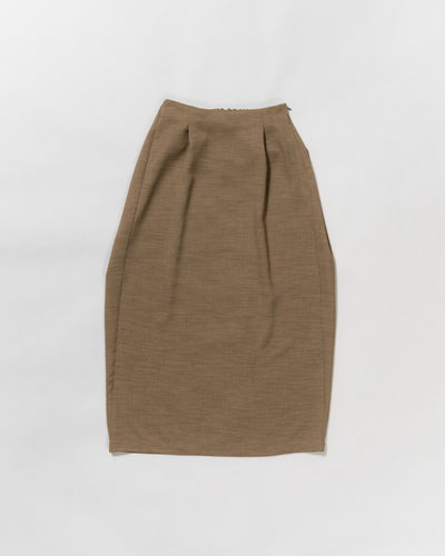 dry slub twill wrap skirt