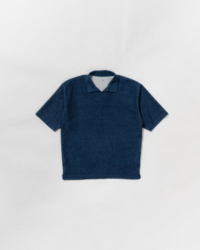 indigo cloth skipper shirt