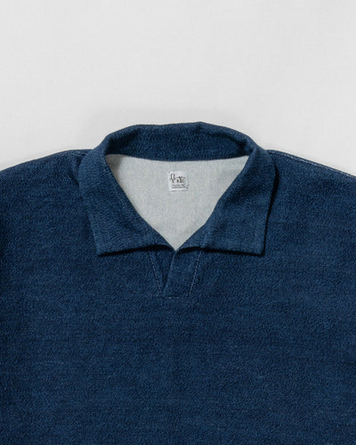 indigo cloth skipper shirt