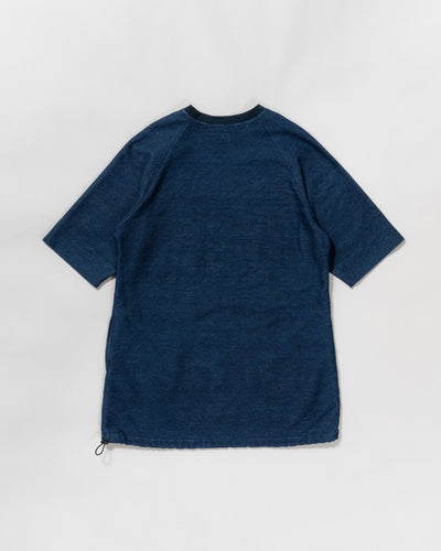 indigo cloth poncho shirt