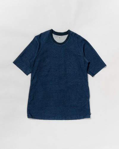 indigo cloth poncho shirt