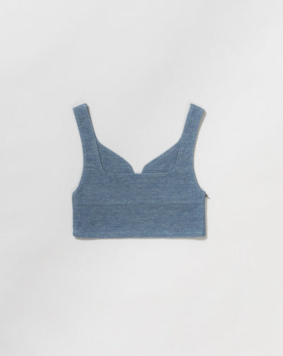 indigo cloth bustier