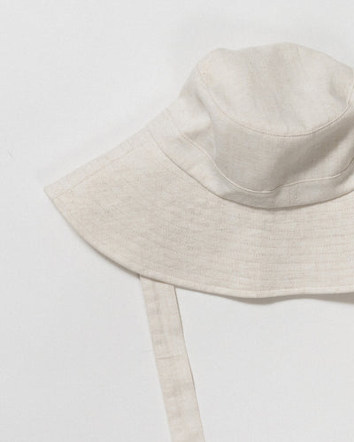 cotton linen wide brim hat
